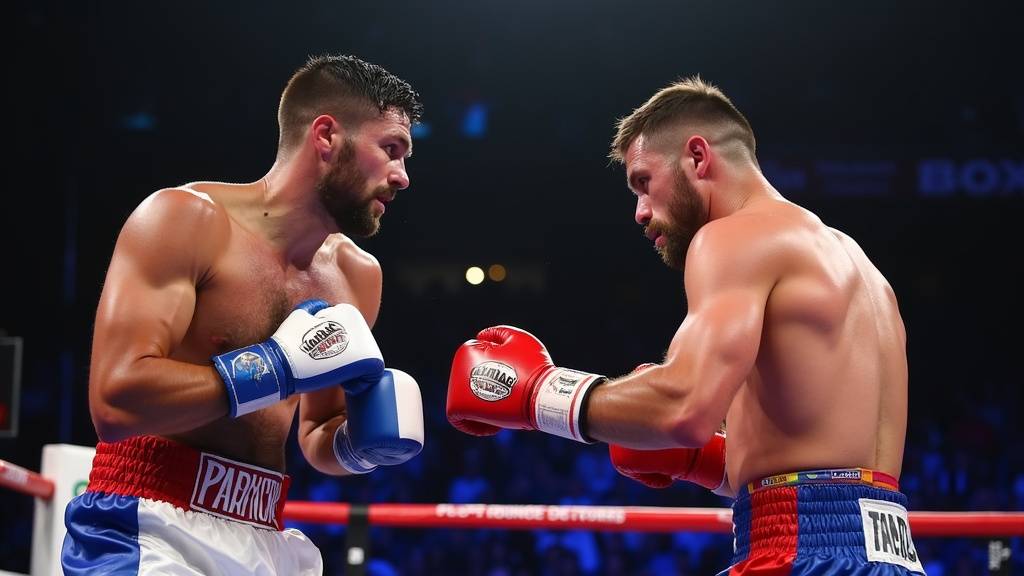 Salahdine Parnasse lors de son combat de boxe