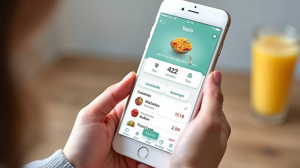 Fonctionnalités de YAZIO PRO sur écran de smartphone