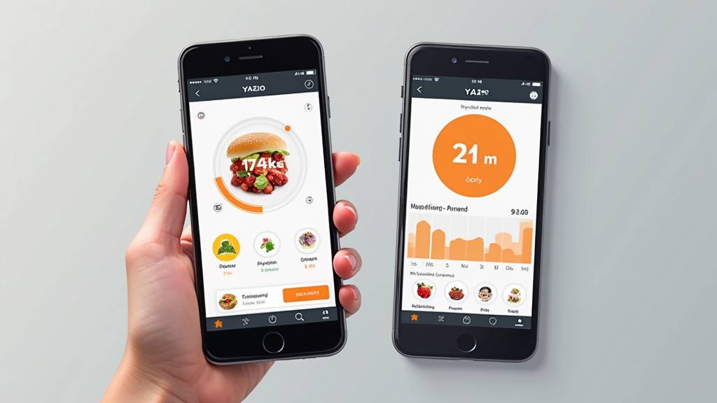Interface de l'application YAZIO sur smartphone